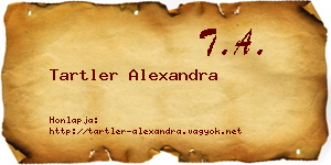 Tartler Alexandra névjegykártya